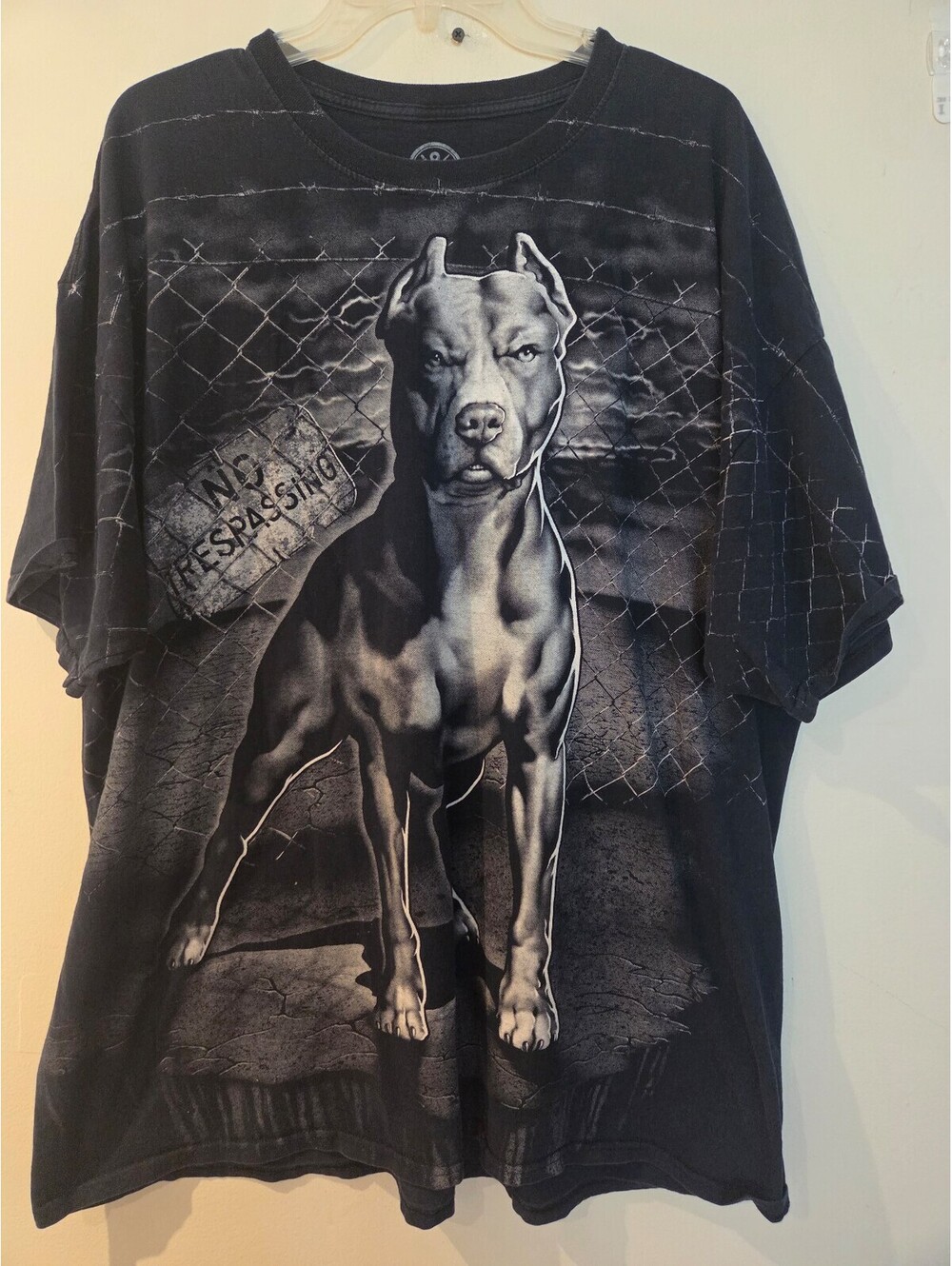 ODM It's About the Art Men's Black and Gray Pitbull T-shirt
